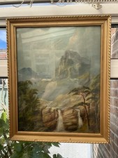 Gerald Coulson African Waterfall Saharan Jungle Scene (maybe)