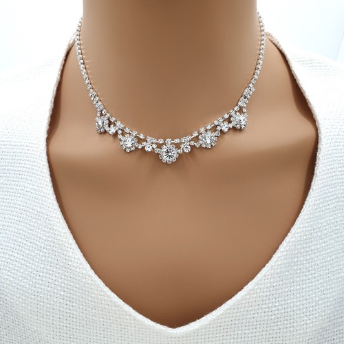 Silver crystal bridal wedding - crystal,