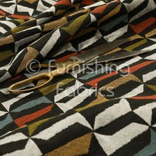 Soft Woven Geometric Black