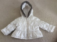 STAR BY JULIEN MACDONALD BABY GIRL WHITE HOODED JACKET COAT AGE 6-9 MONTHS