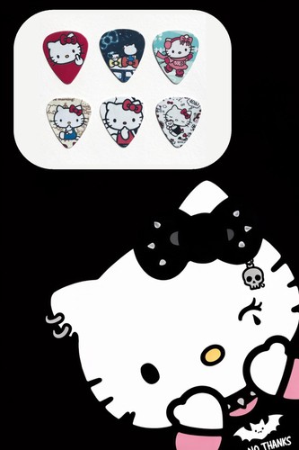 Hello kitty guitar - kitty, picks