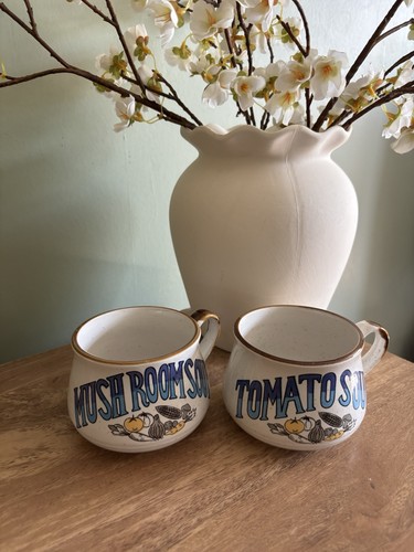 Vintage soup mugs 1970s - vintage, 2