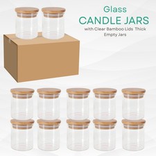 12 Pack 7oz Glass Candle Jars