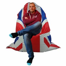 Large Union Jack Bean Bag Jubilee Seat Beanbag Outdoor Gaming Garden Big Chair