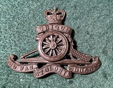 Officers  Royal Artillery Bronze Cap Badge Q/c. 2 X Sliders Missing. Pp17