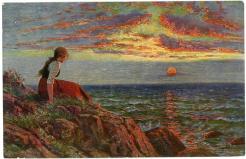 Artist hans dahl setting sun - dahl,
