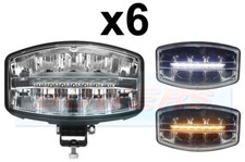 6x Rectangular Oval LED