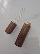 Espresso Coffee Weiss Distribution Tool 6 Needles 0.4mm Needle Light Wood 