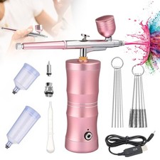 Airbrush Compressor Kit Rechargeable for Nail Makeup Tattoo Cake Spray Hydrating