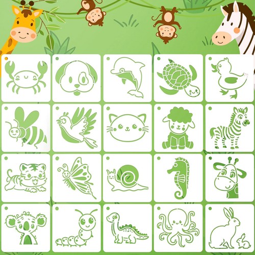 Julmelon 20pcs animal stencils - julmelon,