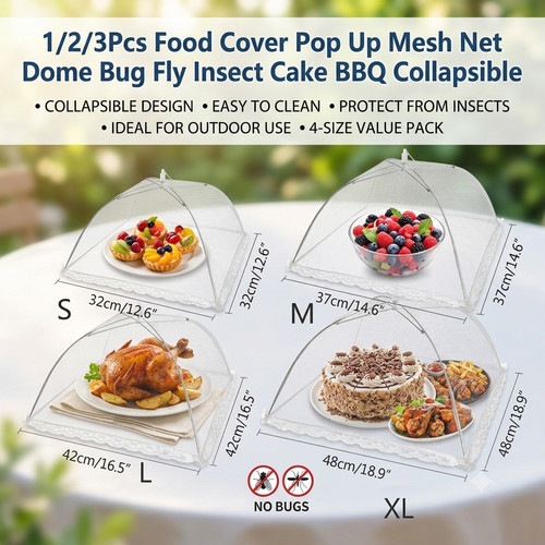 3pcs food cover pop up - food,