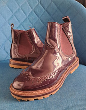 Zara girls burgundy boots size UK 13 infant
