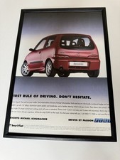 Framed Original Fiat Seicento Sporting Michael Schumacher Magazine Advert Poster