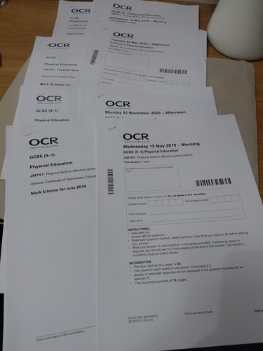 Ocr gcse paper 1 - 4, pe