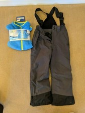Ski Salopettes and Fleece Jacket Set 6-8 years Outdoor Overwear Outdoor Trousers