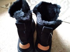 Softlites Womens Boots Black Adults Ladies Faux Fur Lined Zip Ankle Jane SIZE