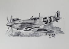 Spitfire Aeroplane Postcard