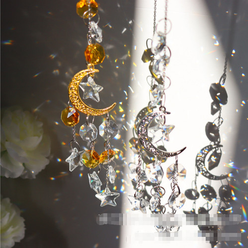 Sun catcher moon prism - moon, pendant
