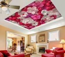 3D White Red Flower 1476