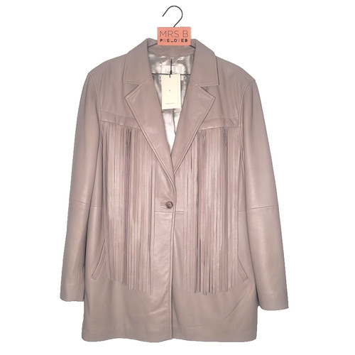 Fringed leather jacket 14 - leather, 12/14