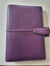 Filofax Mini Finchley Deluxe Purple  Leather Organiser .. never used .. unboxed