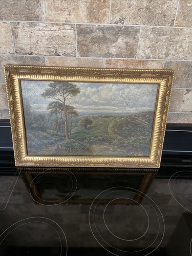 Antique oil painting canvas - antique,