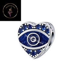 🩷 Blue Evil Eye Heart Bead