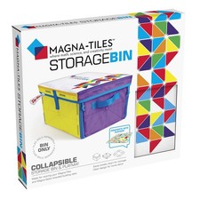Magna-Tiles Storage Bin & Interactive Play-Mat, Collapsible Storage Bin With Han