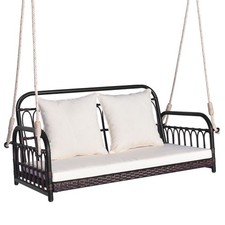 COSTWAY 2-Person Patio Wicker