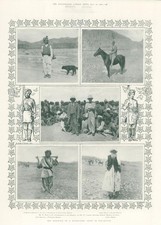 1901 Antique Print - PAKISTAN Waziristan Blockade Refractory Tribe Military (409