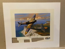 battle of Britain aviation art Print 602 Squadron  Spitfire Nicolas Trudgian