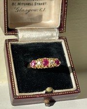 18ct Gold Ruby & Old Cut Multi