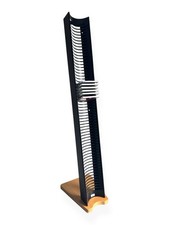 Black Metal & Wood Audio CD Storage Tower Rack | Stores 60 CDs | Free Standing