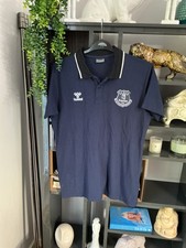 everton training polo shirt hummel size large new