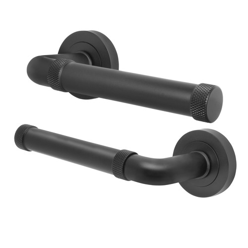 Black internal door handle - black,
