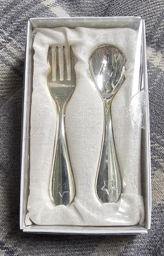 Silver plate fork - silver, spoon