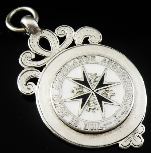 Sterling silver enamel - st, john