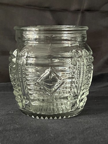 Vintage lead crystal jam jar - lead,