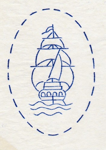Vintage embroidery transfer - vintage,