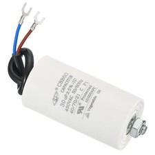 CBB60 30uF Run Capacitor, AC450V 2 Wires 50/60Hz Cylinder with Screw 75x40mm