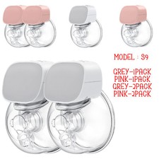 S9 Double Breast Pump Wearable Hands-Free Electric 2pc Breastfeeding 24mm