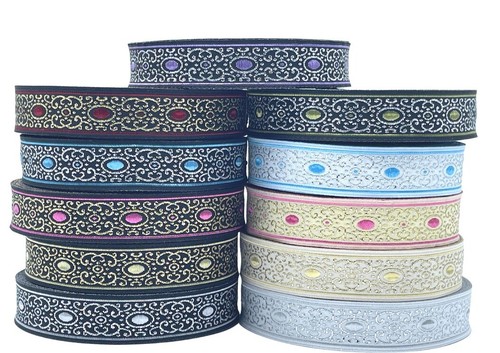 10m jacquard ribbon trim - jacquard, ribbon/trim