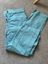 Boden teal coloured canvas Cotton trousers, size 10l (29" inseam)