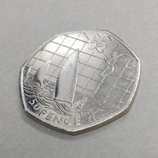  2011 50p Sailing Olympic Coin – Circulated– Rare Fifty Pence London Games (C41)