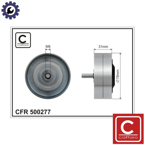 Deflectionguide pulley vribbed - deflectionguide,