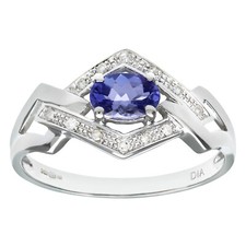 9ct White Gold Tanzanite and