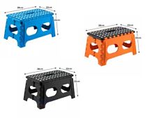 Extra Wide Step Stool Folding Plastic Multi Purpose Anti Slip Grip Easy Storage