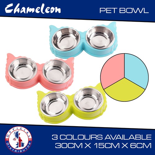 Dog cat double - cat, bowl