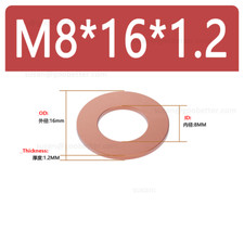 Copper Sealing Washers Metric