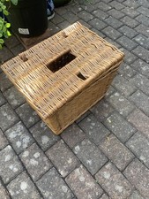 Fishing Creel Basket Logs,Fireside,Toys,Storage,Fishing,Prop.Vintage Wicker